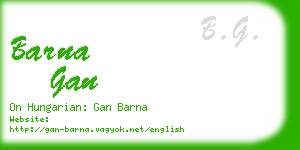 barna gan business card